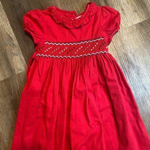 Edgehill Collection Girls Smocked Corduroy Dress